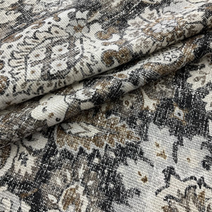 PKL Studio Heriz Medallions Woven Midnight | Very Heavyweight Woven Fabric | Home Decor Fabric | 54" Wide