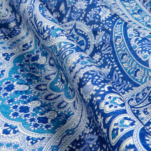 PKL Studio Sultan's Paisley Twill Lapis | Lightweight Twill Fabric | Home Decor Fabric | 54" Wide