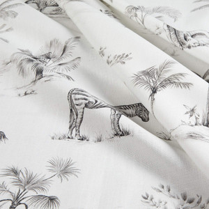 Covington Jumanji Duck Ivory/Ebony | Medium Weight Duck Fabric | Home Decor Fabric | 54" Wide