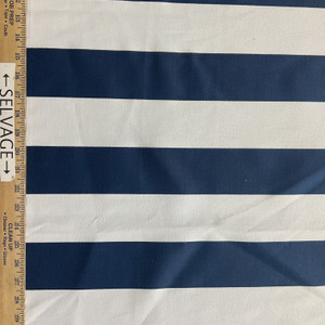 Bryant Indoor/Outdoor Awning Stripe Lake Navy | Lightweight Outdoor Fabric | Home Decor Fabric | 54" Wide