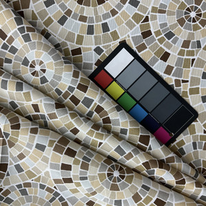 Bryant Indoor/Outdoor Newport Mosaic Sand | Lightweight Outdoor Fabric | Home Decor Fabric | 54" Wide