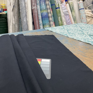 9 Oz Brushed Cotton Duvetyne Black | Medium/Heavyweight Blackout, Woven Fabric | Home Decor Fabric | 55" Wide