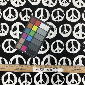 Premier Prints Peaceful Cotton Duck White Black | Medium Weight Duck Fabric | Home Decor Fabric | 54" Wide