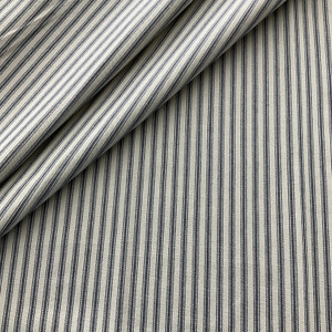 Waverly Classic Ticking Duck Graphite | Medium Weight Duck Fabric | Home Decor Fabric | 55" Wide