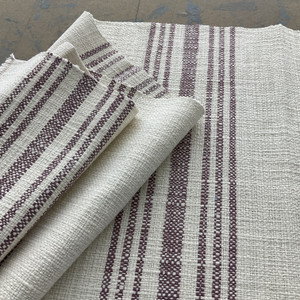 Hobie Stripe Linen Boysenberry | Very Heavyweight Linen Fabric | Home Decor Fabric | 54" Wide