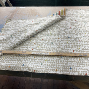 Regal Relic Paint Dabs Chenille Cream | Very Heavyweight Woven, Chenille Fabric | Home Decor Fabric | 58" Wide