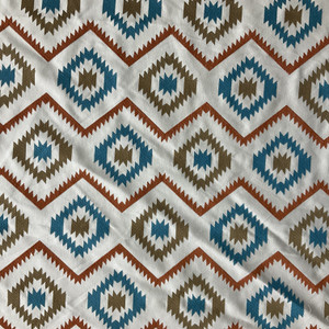 Truro Stripe Diamond Embroidered Adobe | Medium Weight Woven Fabric | Home Decor Fabric | 53" Wide