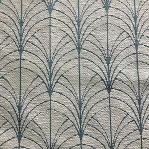 Mirelle Art Deco Fans Chenille Mineral | Heavyweight Jacquard, Chenille Fabric | Home Decor Fabric | 58" Wide