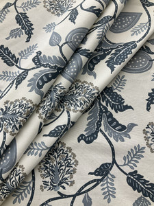Laura & Kiran Palampore Print Duck Indigo | Medium Weight Duck Fabric | Home Decor Fabric | 56" Wide