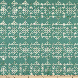 Laura & Kiran Bandhani Print Duck Aquamarine | Medium Weight Duck Fabric | Home Decor Fabric | 56" Wide