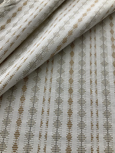 Laura & Kiran Danish Stripe Woven Jacquard Stone | Medium Weight Jacquard Fabric | Home Decor Fabric | 54" Wide