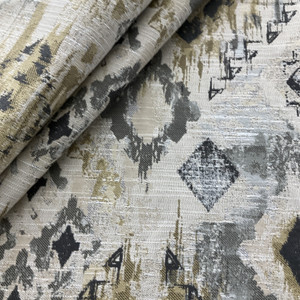 Swavelle Maseki Jacquard Greystone | Heavyweight Jacquard Fabric | Home Decor Fabric | 58" Wide