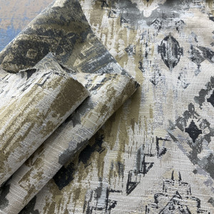 Swavelle Maseki Jacquard Greystone | Heavyweight Jacquard Fabric | Home Decor Fabric | 58" Wide