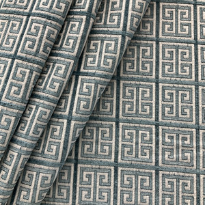tfa Greek Getaway Chenille Jacquard Azure | Very Heavyweight Jacquard, Chenille Fabric | Home Decor Fabric | 54" Wide