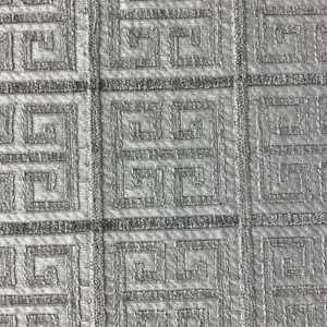 tfa Greek Getaway Chenille Jacquard Silver | Very Heavyweight Jacquard, Chenille Fabric | Home Decor Fabric | 54" Wide