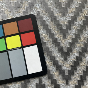 ADF Ziggurat Cut Velvet Silver | Medium/Heavyweight Velvet Fabric | Home Decor Fabric | 54" Wide