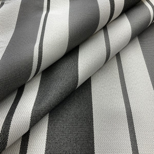 Performatex Clean Stripe Outdoor Woven Grey | Heavyweight Jacquard, Outdoor Fabric | Home Decor Fabric | 54" Wide