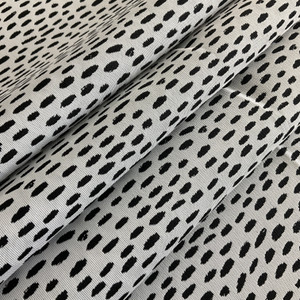 Terrasol Pebbles Outdoor Jacquard Black | Medium/Heavyweight Outdoor, Jacquard Fabric | Home Decor Fabric | 54" Wide