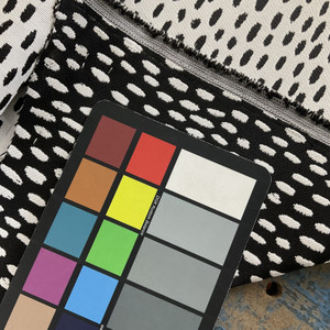 Terrasol Pebbles Outdoor Jacquard Black | Medium/Heavyweight Outdoor, Jacquard Fabric | Home Decor Fabric | 54" Wide