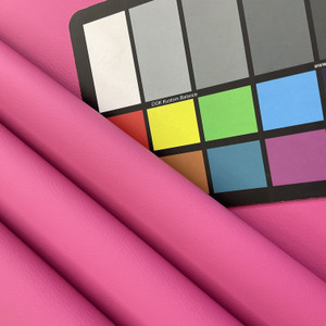 Sta-Kleen Silicone Silex Faux Leather Hot Pink | Very Heavyweight Faux Leather Fabric | Home Decor Fabric | 54" Wide