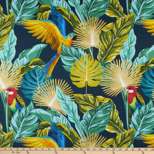 STOF France Bimini Brushed Duck Bleu | Medium Weight Duck Fabric | Home Decor Fabric | 55" Wide