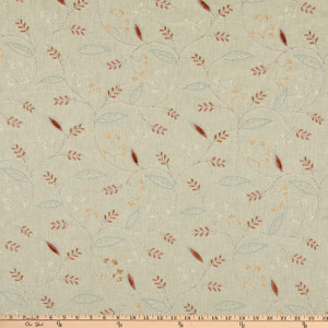Swavelle Prize Winner Embroidered Duck Meadow | Medium Weight Duck Fabric | Home Decor Fabric | 55" Wide