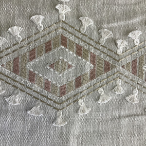 Swavelle Ground Breaker Embroidered Duck Cameo | Medium Weight Duck Fabric | Home Decor Fabric | 54" Wide