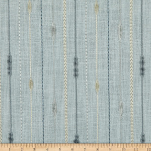 Swavelle Pace Setter Embroidered Duck Aqua | Medium Weight Duck Fabric | Home Decor Fabric | 55" Wide