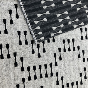 Artistry Tribal Southwest Maqueila Jacquard Onyx | Medium/Heavyweight Jacquard Fabric | Home Decor Fabric | 54" Wide