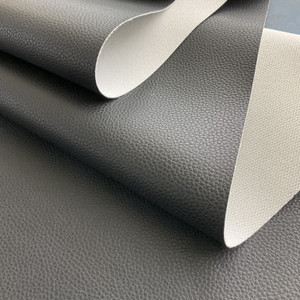 Ez-Kleen Coronado Textured Faux Leather Ebony | Very Heavyweight Vinyl, Faux Leather Fabric | Home Decor Fabric | 54" Wide