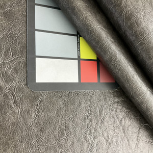 Quarter Breathable Bonded Leather Coal | Heavyweight Faux Leather, Leather Fabric | Home Decor Fabric | 54" Wide