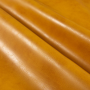 Kelly Embossed Bonded Leather Saffron | Heavyweight Faux Leather, Leather Fabric | Home Decor Fabric | 54" Wide