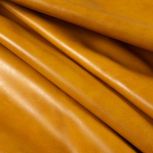 Kelly Embossed Bonded Leather Saffron | Heavyweight Faux Leather, Leather Fabric | Home Decor Fabric | 54" Wide
