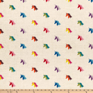 Multi EXCLUSIVE Mister Domestic Love is Love Canvas Magical Unicorn Rainbow | Medium Weight Canvas, Quilting Cotton Fabric | Home Decor Fabric | 60" Wide | Pride | LGBTQ+