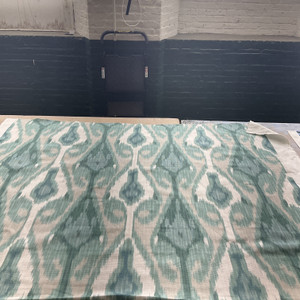 Lacefield Designs Uzbek Ikat Basketweave Spa | Medium/Heavyweight Basketweave Fabric | Home Decor Fabric | 54" Wide