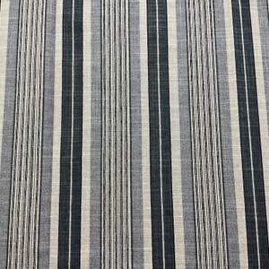 Waverly Long Hill Stripe Basketweave Charcoal | Medium/Heavyweight Basketweave Fabric | Home Decor Fabric | 54" Wide