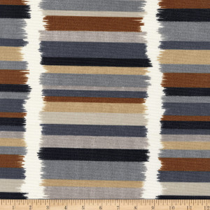 PKL Studio Outdoor Solar Stripe Ebony | Medium Weight Outdoor Fabric | Home Decor Fabric | 54" Wide