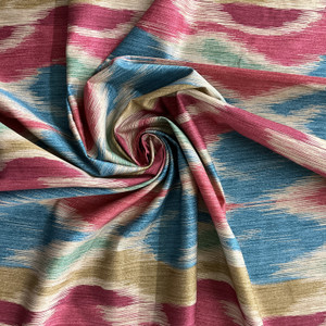 PKL Studio Bergama Ikat Twill Teaberry | Lightweight Twill Fabric | Home Decor Fabric | 54" Wide