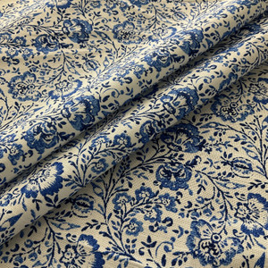 PKL Studio Filigree Duck Aegean | Medium Weight Duck Fabric | Home Decor Fabric | 54" Wide