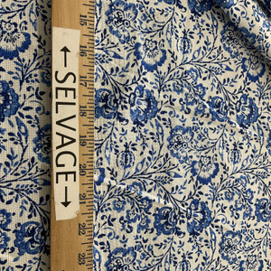 PKL Studio Filigree Duck Aegean | Medium Weight Duck Fabric | Home Decor Fabric | 54" Wide