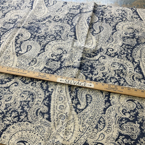 PKL Studio Romantical Linen Sapphire | Medium Weight Basketweave Fabric | Home Decor Fabric | 54" Wide