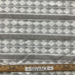 PKL Studio Stitched Path Embroidered Woven Cloud | Medium Weight Duck Fabric | Home Decor Fabric | 54" Wide