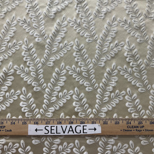 PKL Studio Delphine Jacquard Sandstone | Medium Weight Jacquard Fabric | Home Decor Fabric | 54" Wide