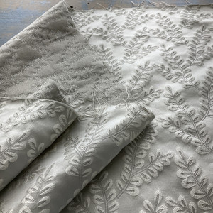 PKL Studio Delphine Jacquard Platinum | Medium Weight Jacquard Fabric | Home Decor Fabric | 54" Wide