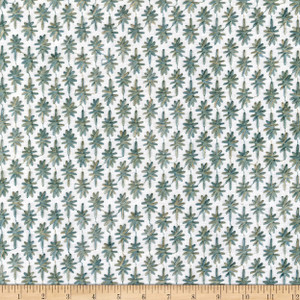PKL Studio Crest Haven Embroidery Woven Seaglass | Heavyweight Duck Fabric | Home Decor Fabric | 54" Wide