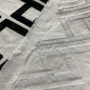 P Kaufmann A Fresh Take Accolade Embroidered Woven Onyx | Medium Weight Duck Fabric | Home Decor Fabric | 54" Wide