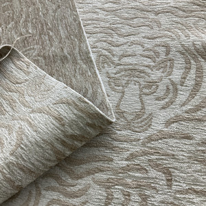 P Kaufmann Copycat Chenille Jacquard Sesame | Very Heavyweight Jacquard, Chenille Fabric | Home Decor Fabric | 54" Wide