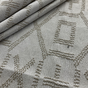 Swavelle Narny Recycled Jacquard Sand | Medium/Heavyweight Jacquard Fabric | Home Decor Fabric | 56" Wide