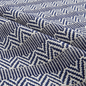 Swavelle Notch Recycled Woven Navy | Medium/Heavyweight Woven Fabric | Home Decor Fabric | 55" Wide