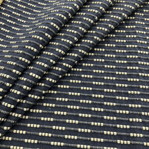 Swavelle Reason Recycled Basketweave Navy | Very Heavyweight Basketweave Fabric | Home Decor Fabric | 55" Wide